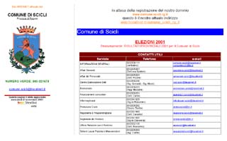 Dicembre 2001: il Comune di Scicli per la prima volta su Internet