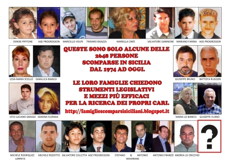 Manifesto -Famiglie Scomparsi Siciliani